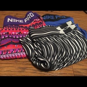 Nike and Under Armour spandex